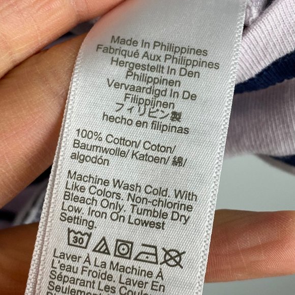 J Crew Mariner Cloth Ruffle-sleeve T-shirt In Navy Stripe Short Sleeve XL - Picture 5 of 10